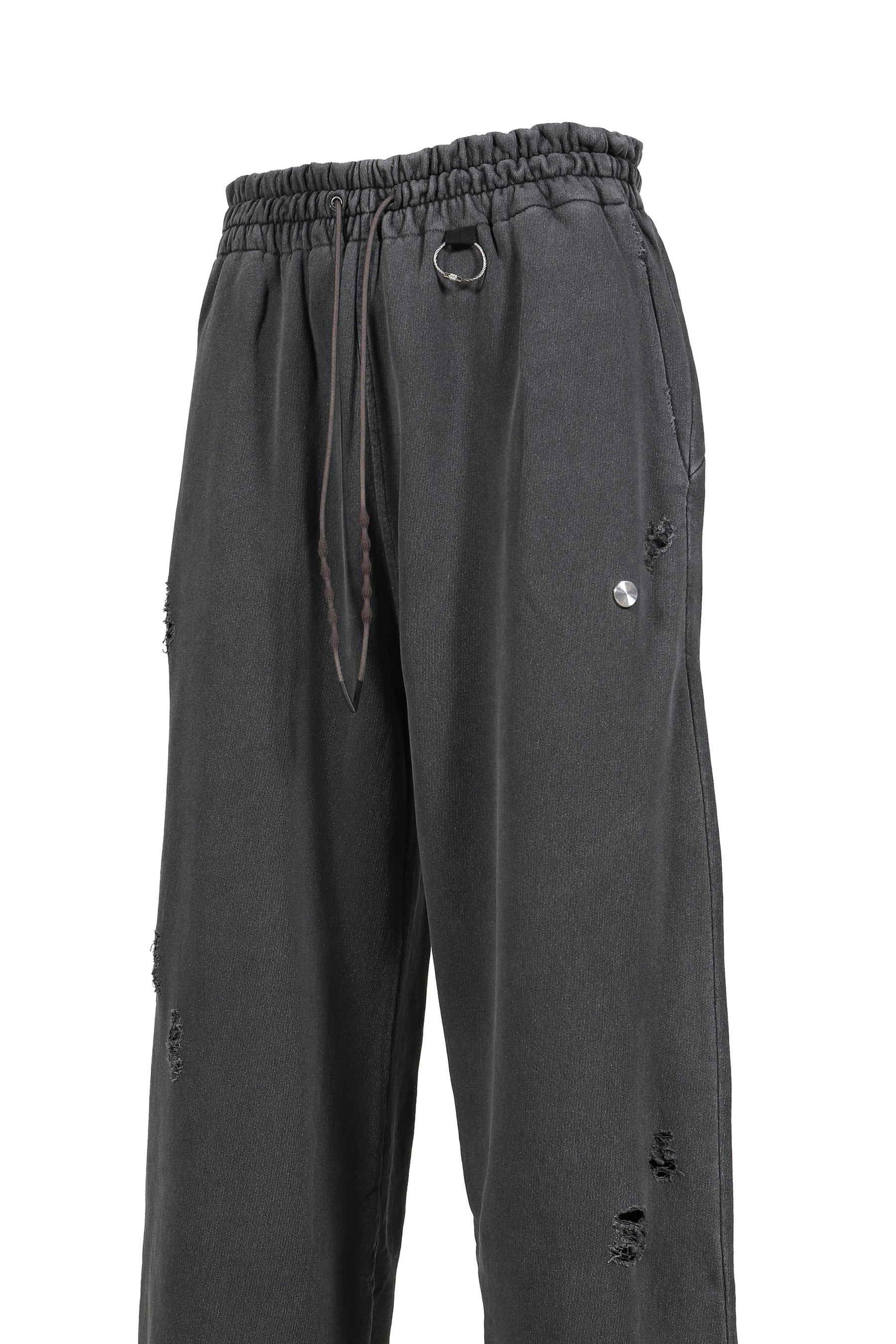 RIPPED SWEATPANTS / STONE GRY