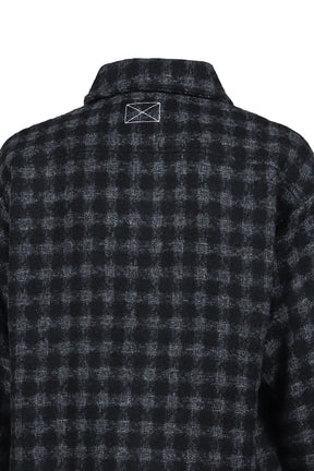 MILITARY CHECK JACKET / BLACK