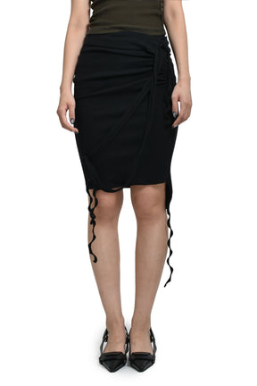 RIB SKIRT / BLK