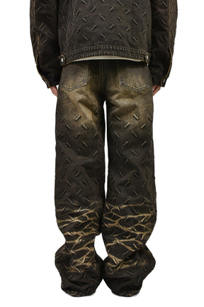 THREAD PLATE DENIM / COAL, TAN