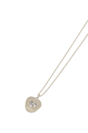 HEART RING CHARM NECKLACE / SIL
