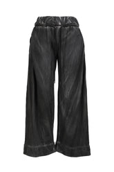 FOLD-CUFF PANTS / BLK