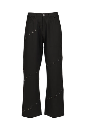 NAIL STITCHED TROUSER / BLK
