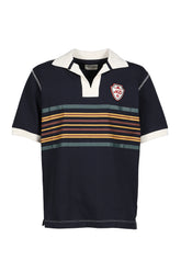 S/S STRIPED RUGBY POLO /NVY