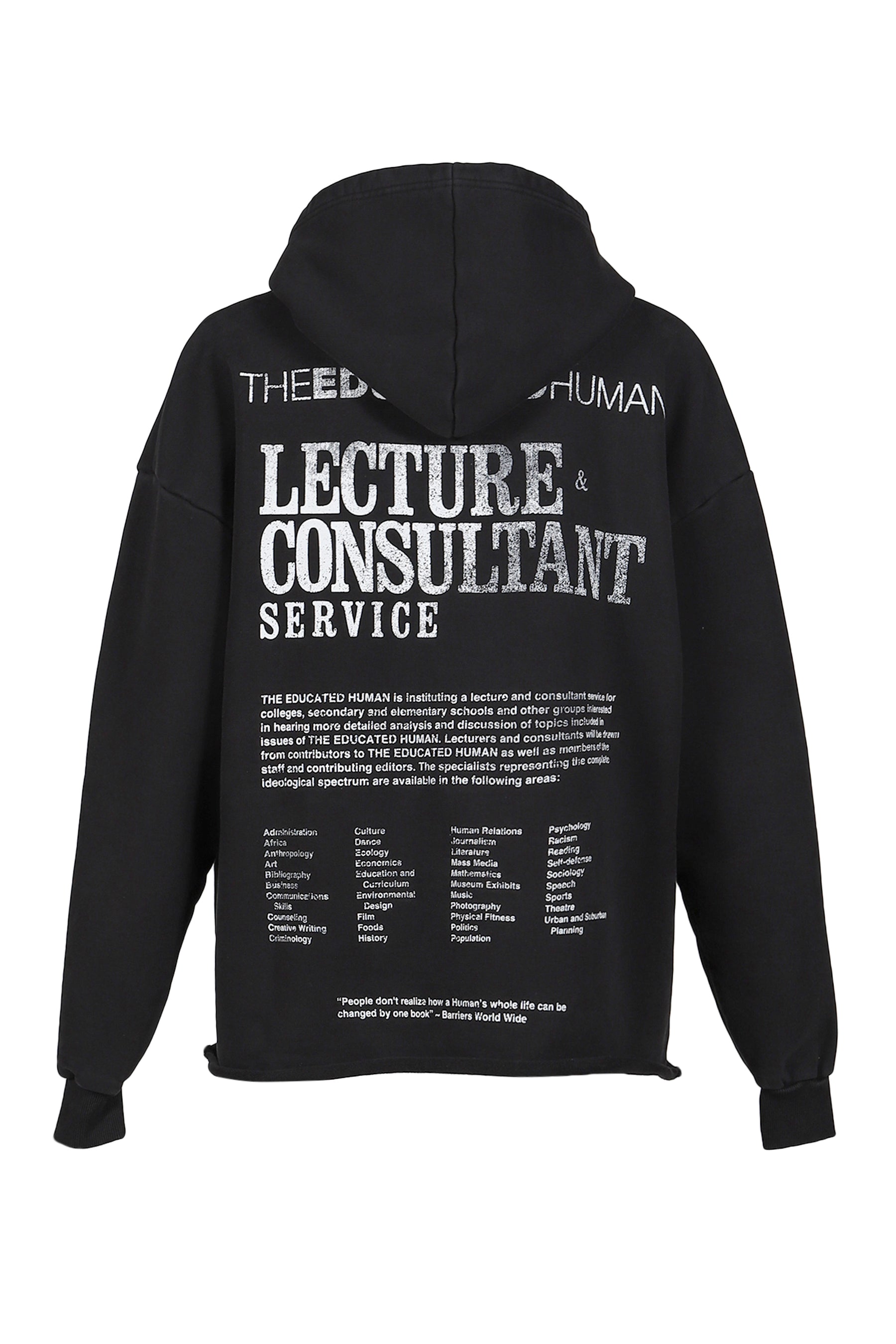EDUCATED HUMAN HOODIE / BLACK 