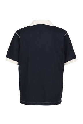 S/S STRIPED RUGBY POLO /NVY