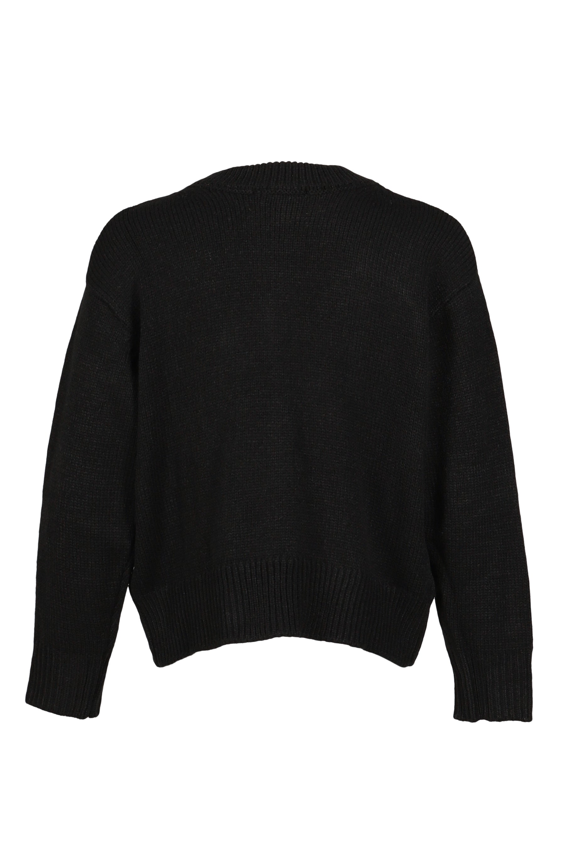 EMBROIDERY KNIT CARDIGAN / BLK