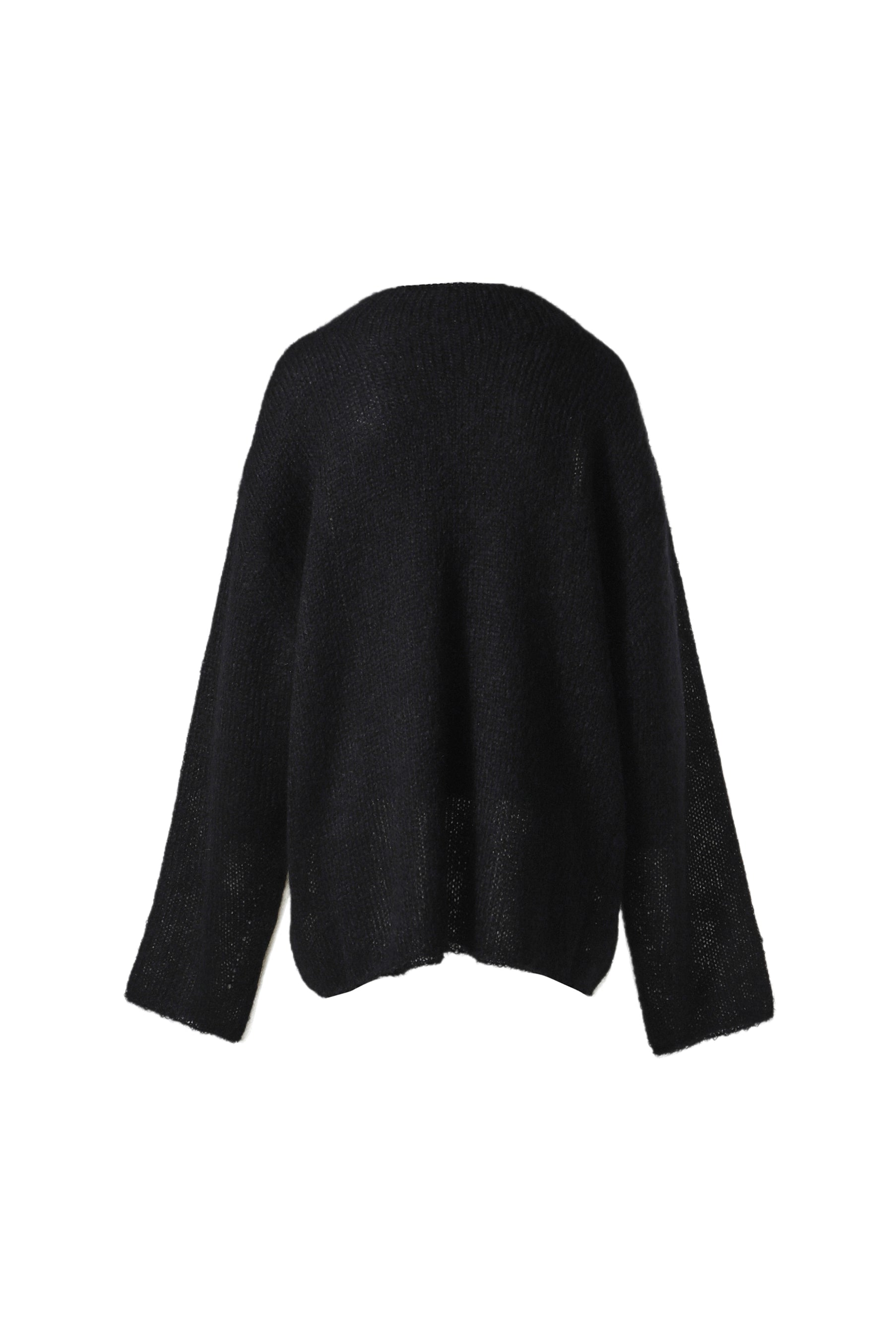 SIDE-C WOOLED MOHAIR KNITTED PULLOVER / ECRU