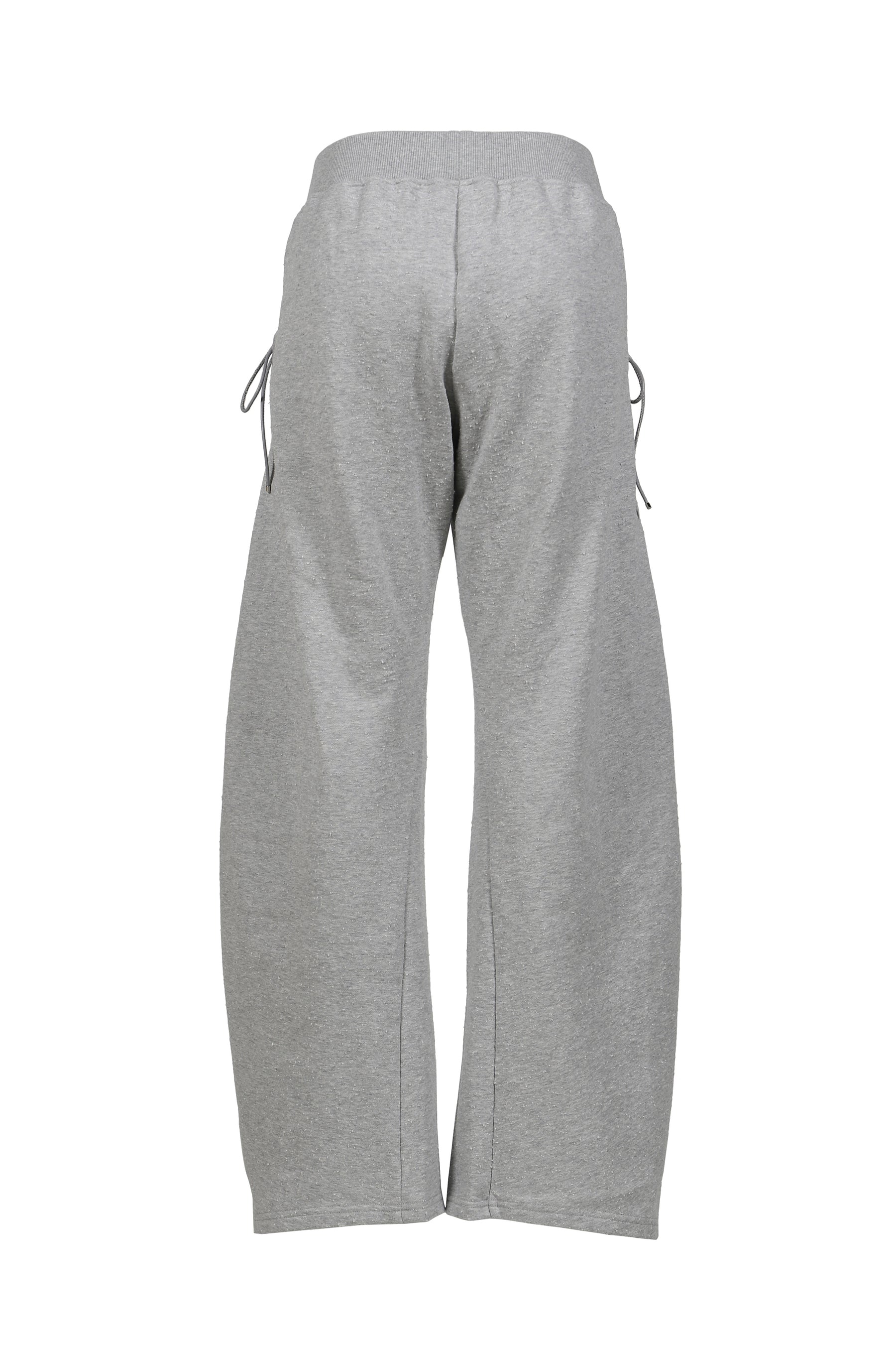 Nodress GRAY FLEECE-LINED WARM SWEATPANTS WITH KANGAROO POCKETS / GRY