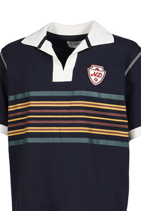 S/S STRIPED RUGBY POLO /NVY