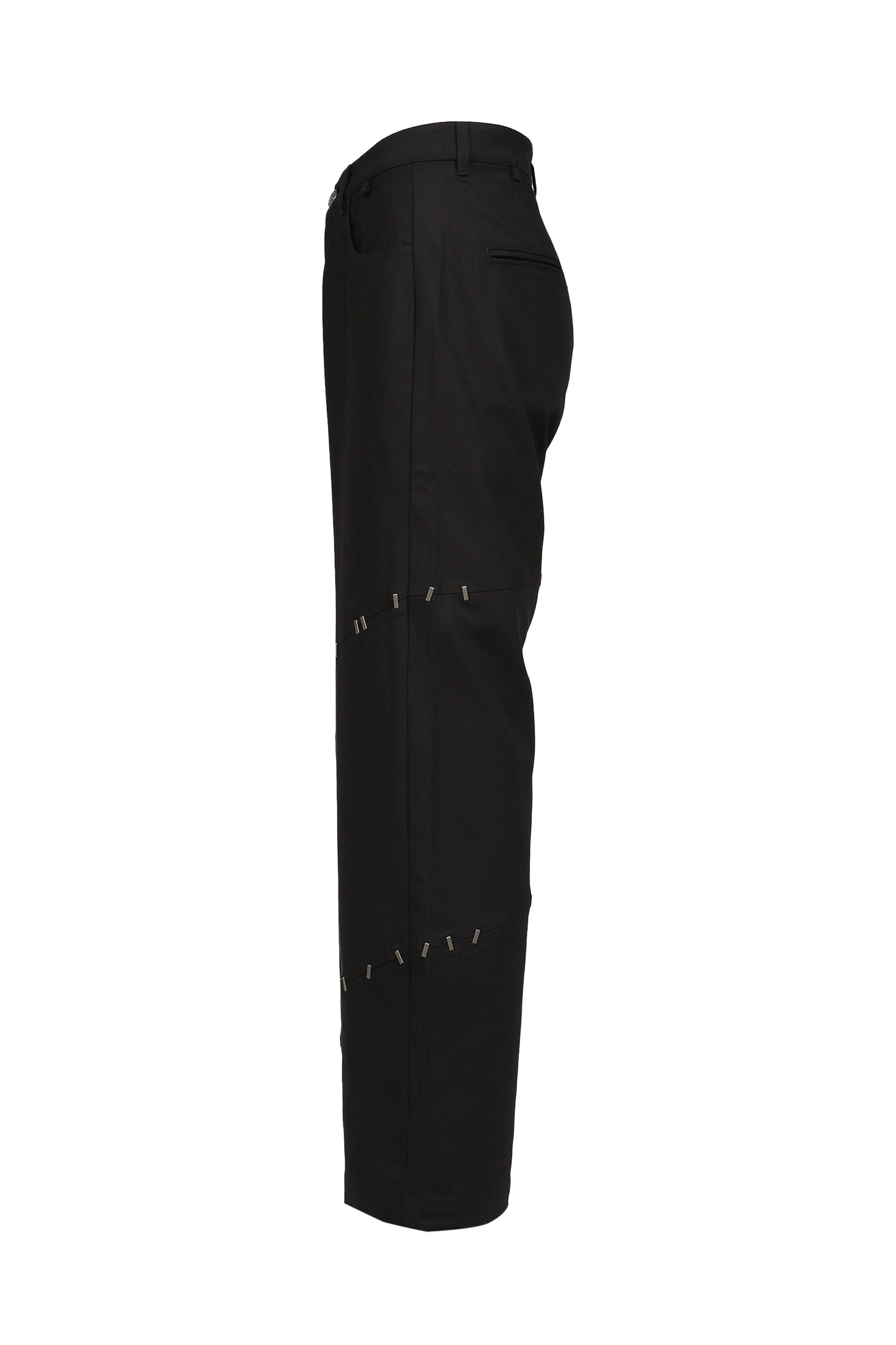 NAIL STITCHED TROUSER / BLK