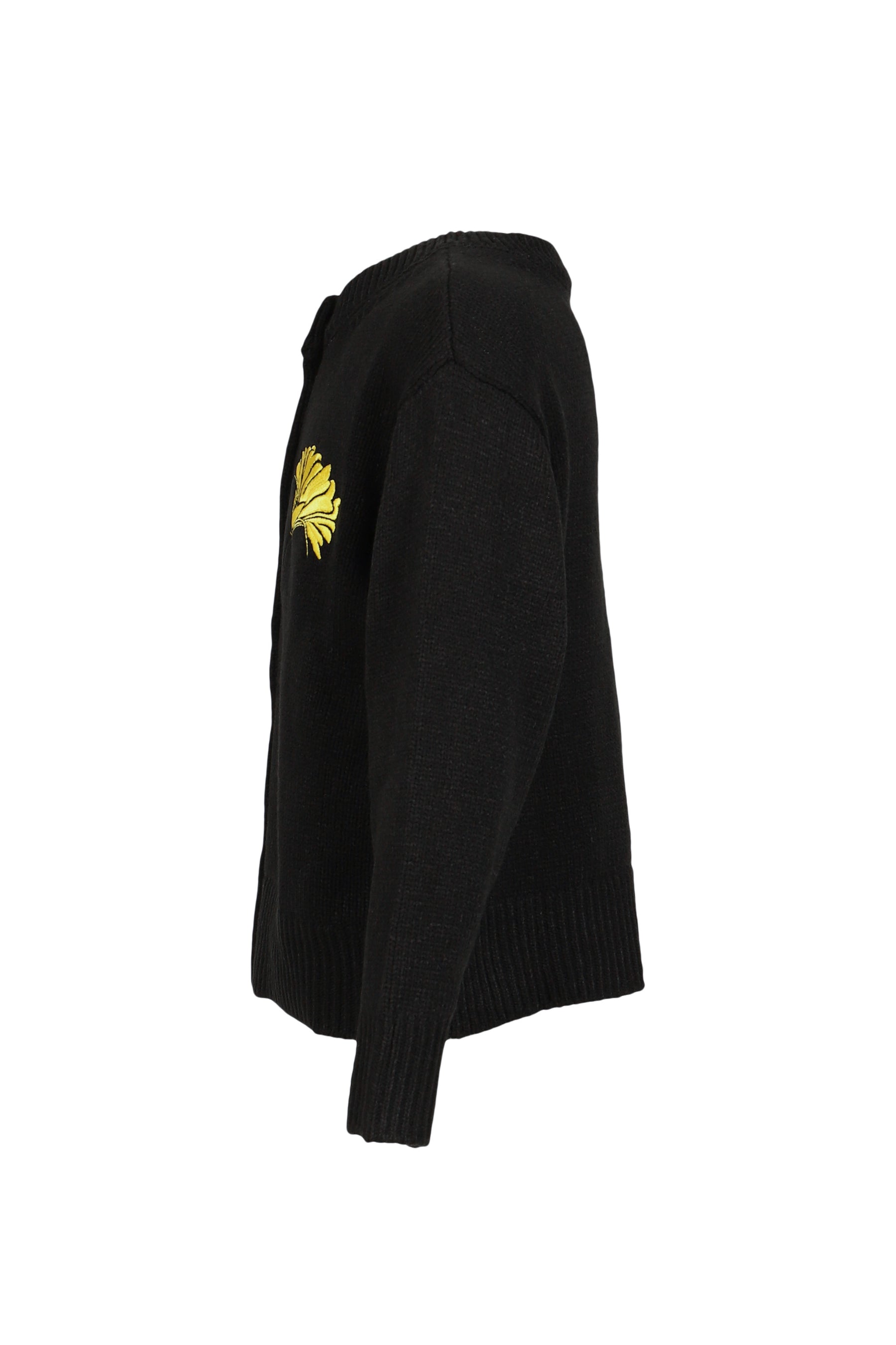 EMBROIDERY KNIT CARDIGAN / BLK