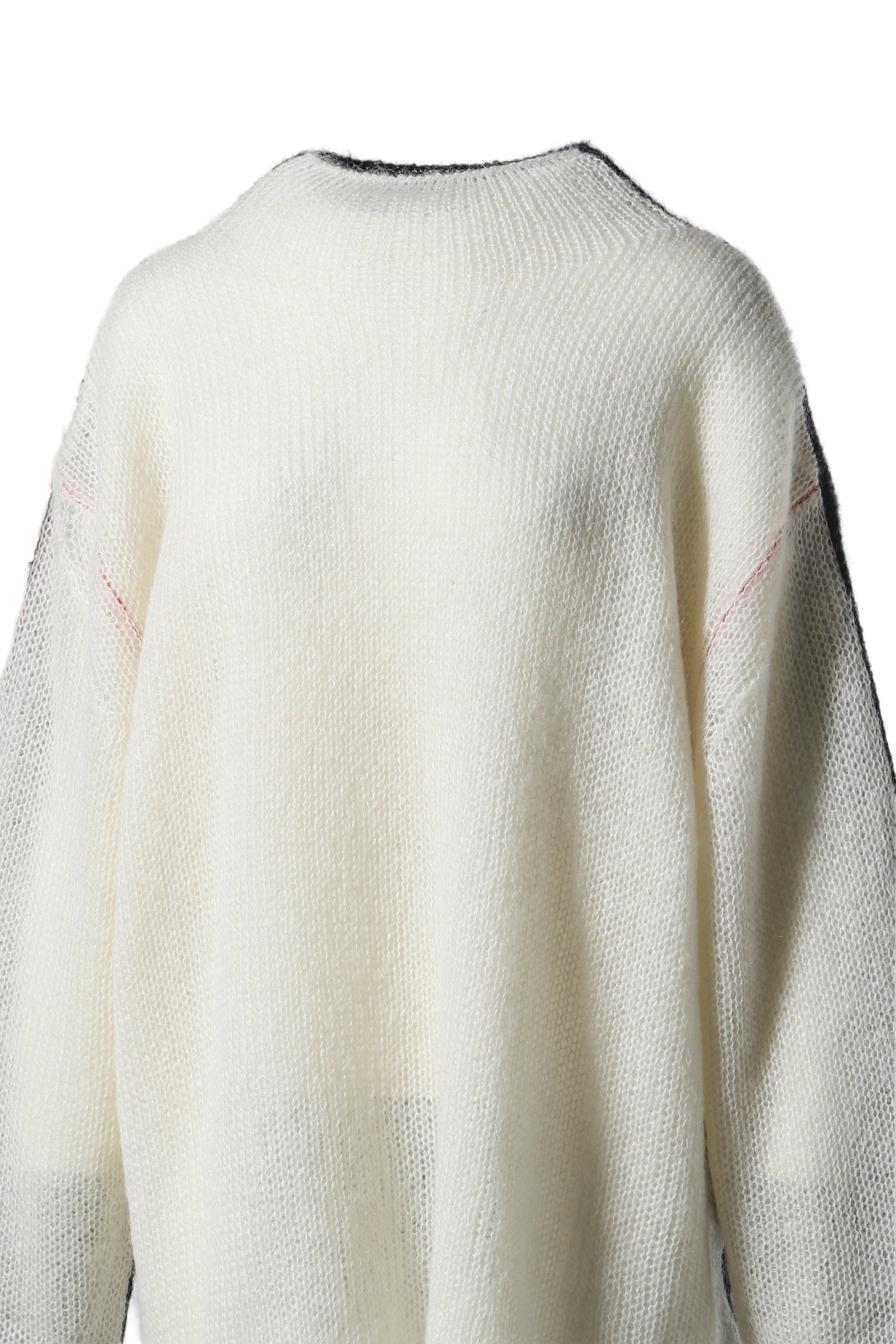 SIDE-C WOOLED MOHAIR KNITTED PULLOVER / ECRU