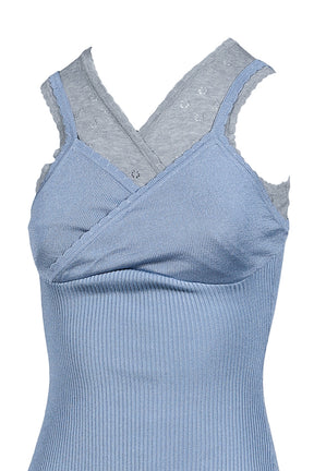 DOUBLE CAMISOLE / BLUE