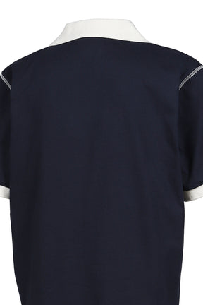 S/S STRIPED RUGBY POLO /NVY