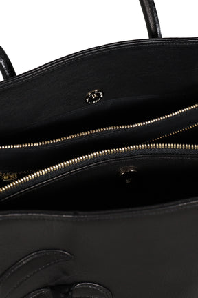 LAUGHING EMOJI LEATHER BAG / BLK