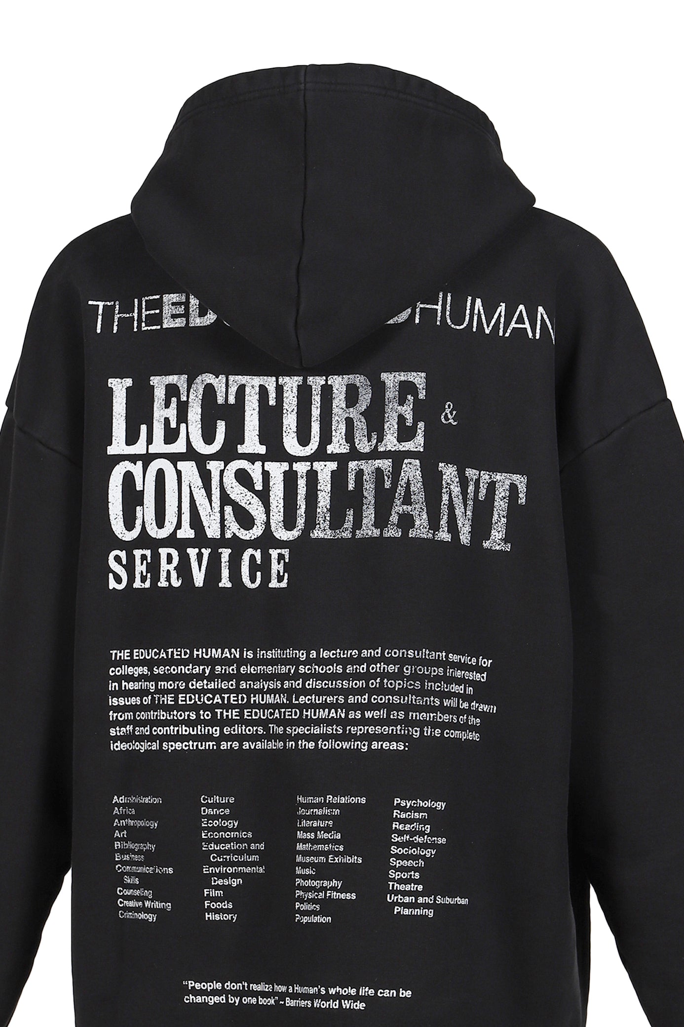 EDUCATED HUMAN HOODIE / BLACK 
