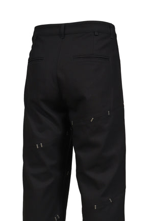 NAIL STITCHED TROUSER / BLK