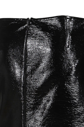 FOLD VINYL MINI-SKIRT / BLK