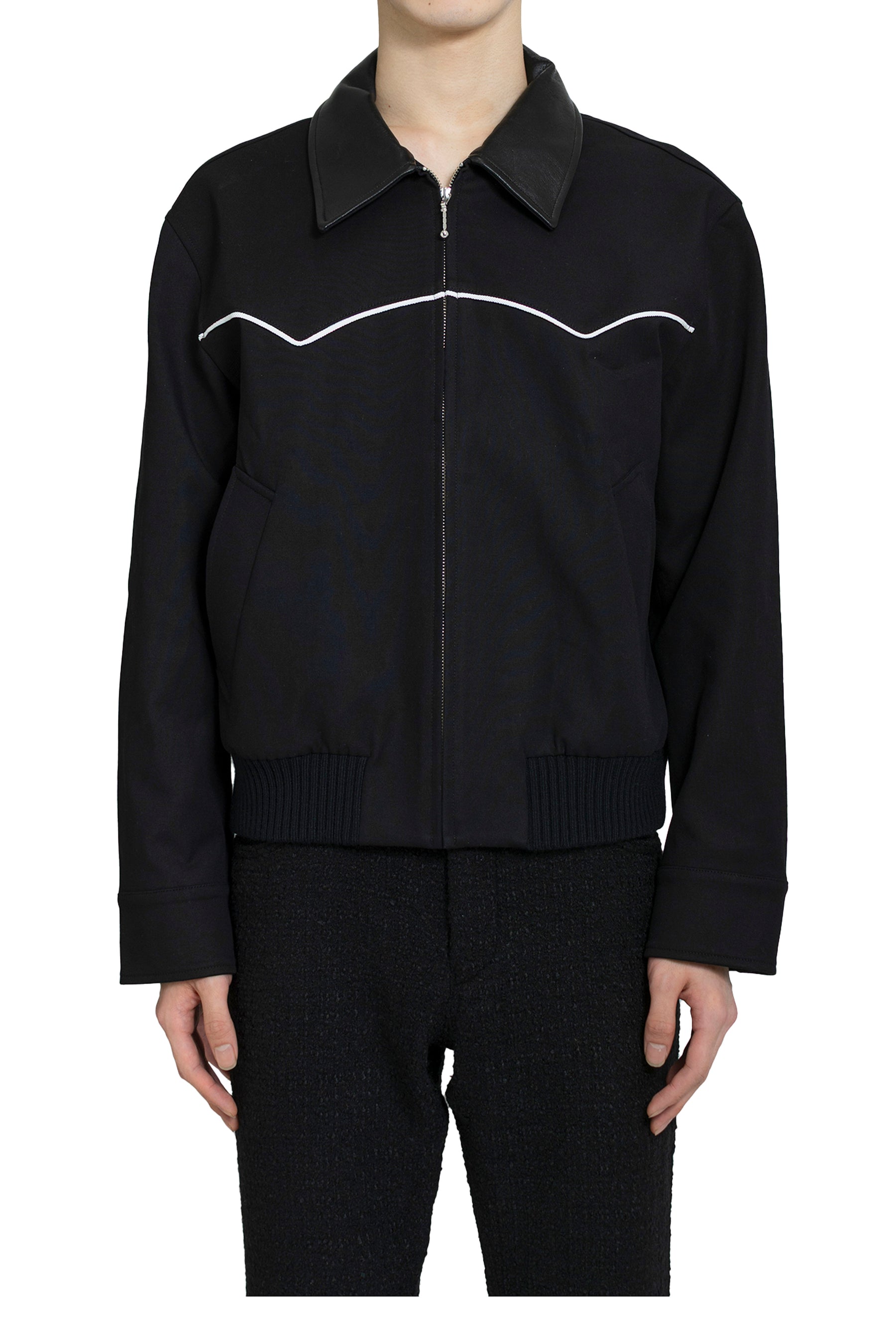 ERNEST W. BAKER FW25 WESTERN HARRINGTON JACKET / BLACK - NUBIAN