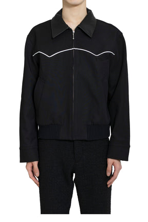 ERNEST W. BAKER FW25 WESTERN HARRINGTON JACKET / BLACK - NUBIAN