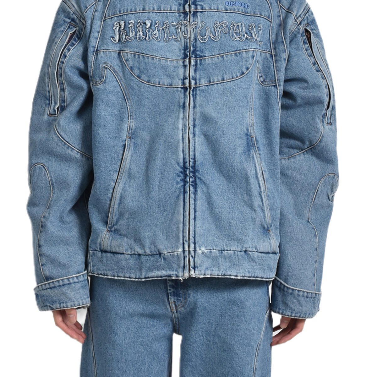 KUSIKOHC クシコック FW24 RIDER DENIM JACKET / BLU - NUBIAN