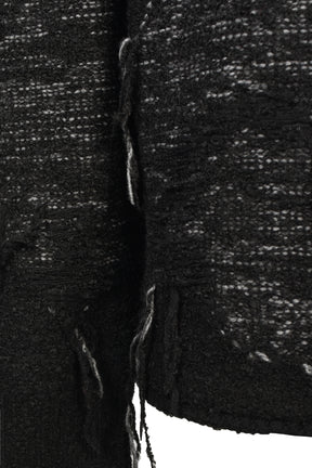 DAMAGE INTARSIA KNIT PULLOVER / BLK