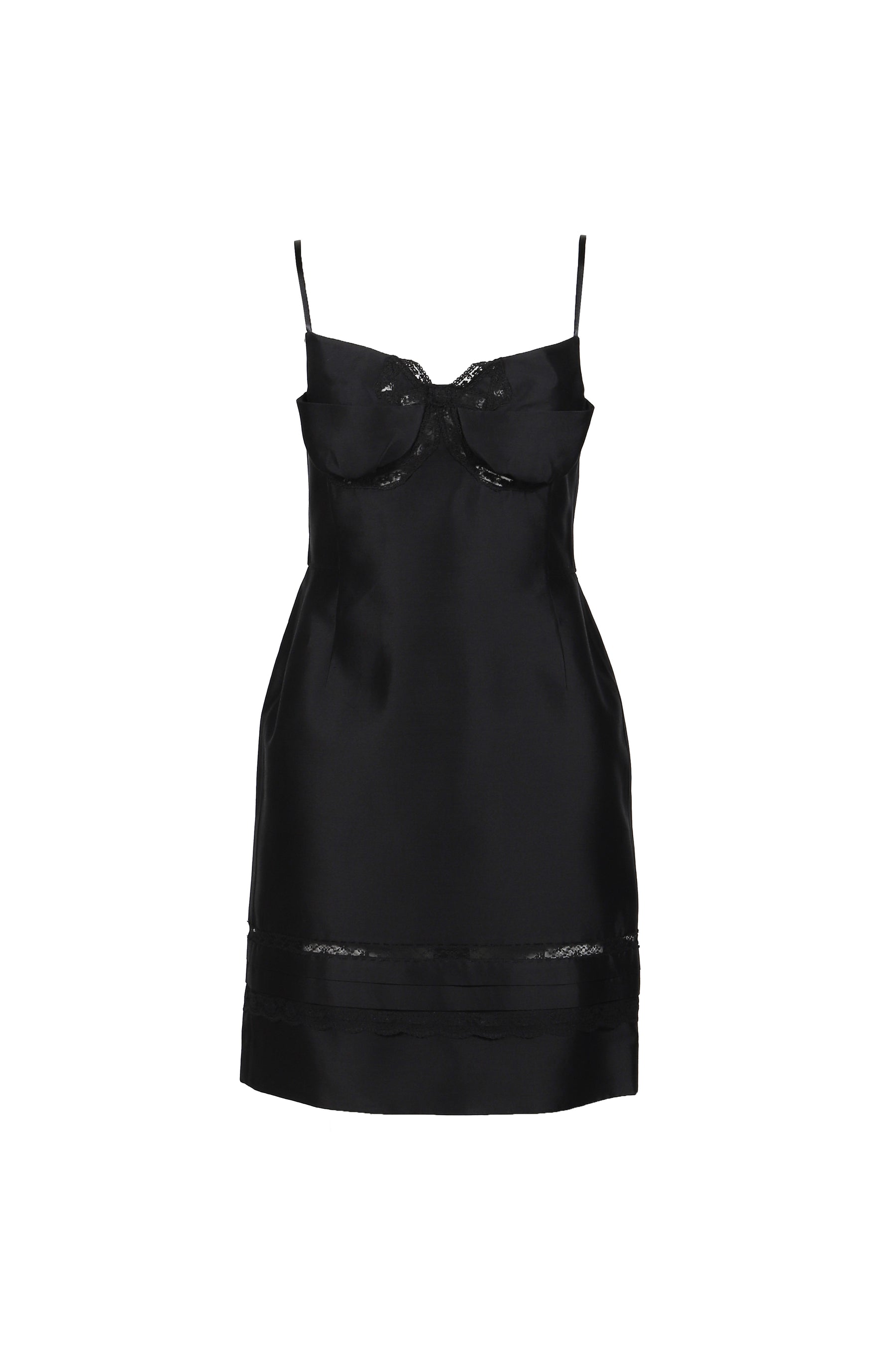 SHUSHU TONG SS25 DOUBLE-BODICE BOW SLING DRESS / BLK - NUBIAN SHUSHU TONG SS25 DOUBLE-BODICE BOW SLING DRESS / BLK - NUBIAN
