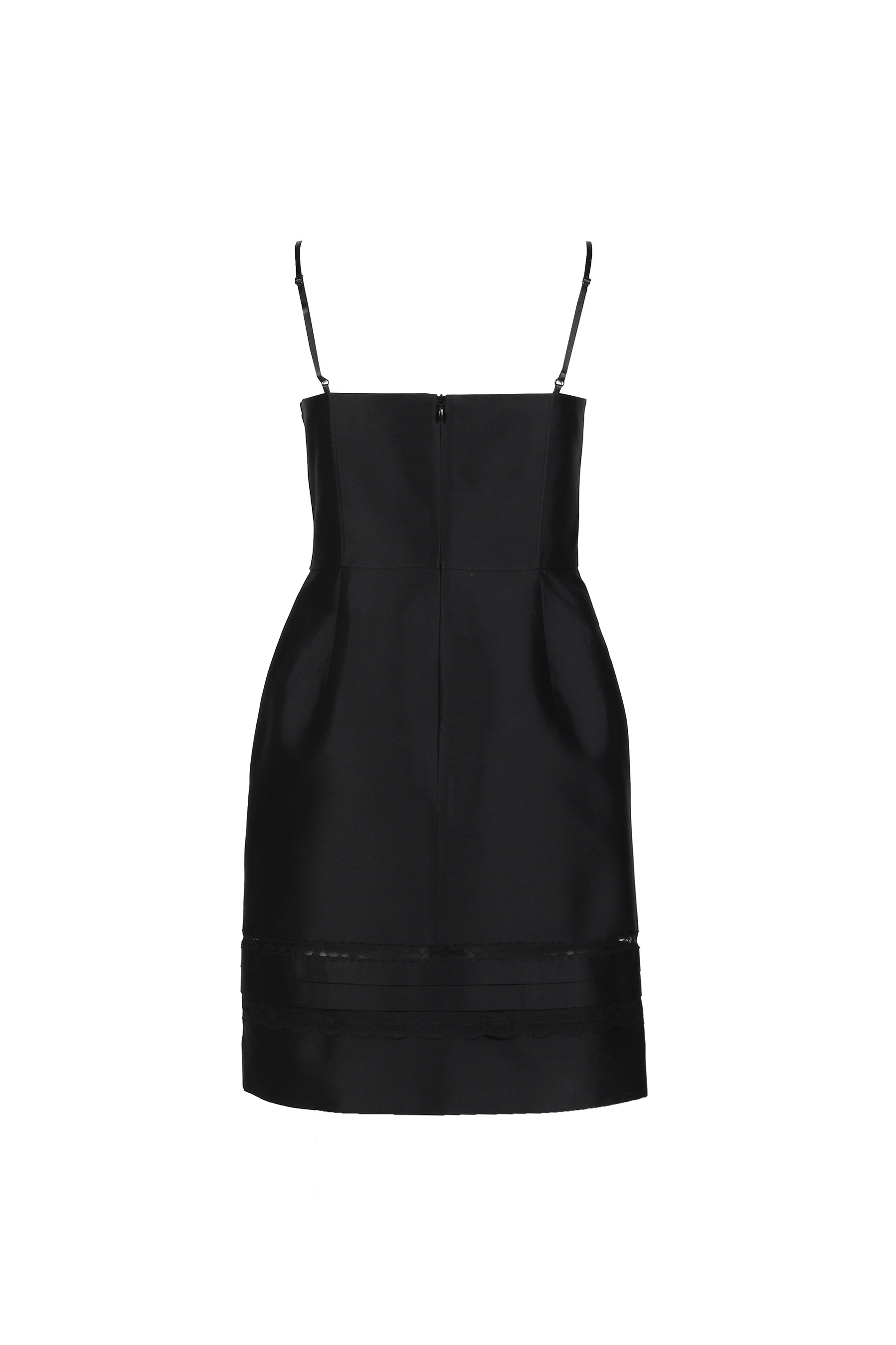 SHUSHU TONG SS25 DOUBLE-BODICE BOW SLING DRESS / BLK - NUBIAN SHUSHU TONG SS25 DOUBLE-BODICE BOW SLING DRESS / BLK - NUBIAN