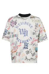 DOODLE PRINTED T-SHIRT / M/GREY