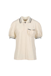OPEN YY PUFFY PIQUE POLO / CREAM BEI