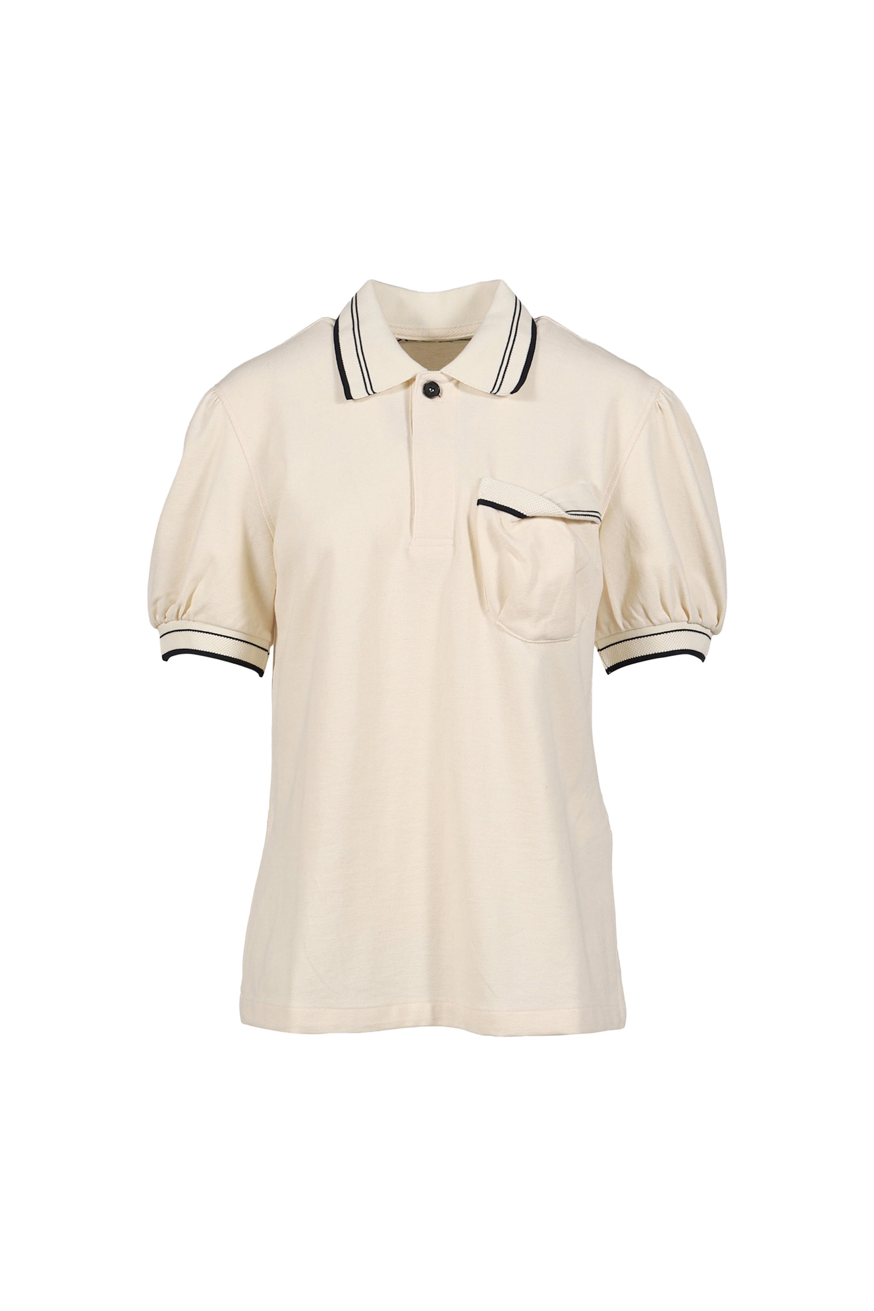 OPEN YY PUFFY PIQUE POLO / CREAM BEI