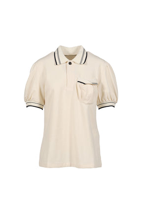 OPEN YY PUFFY PIQUE POLO / CREAM BEI