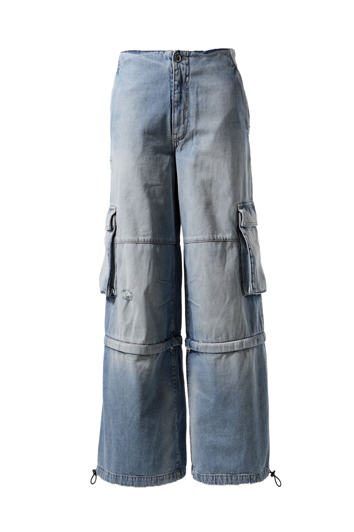 SKY WOMENS DENIM CARGO TROUSERS / SKY