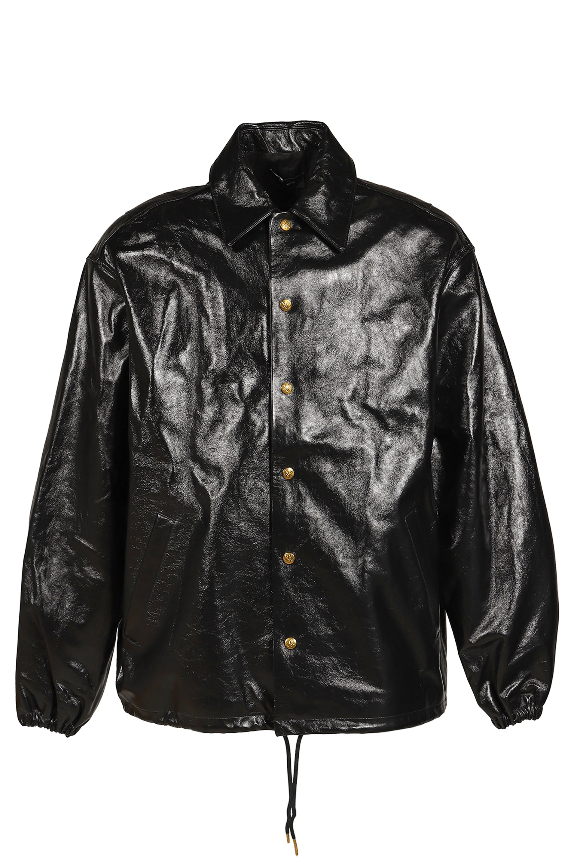 LTHR COACH JKT / BLK
