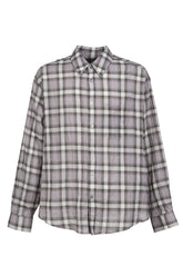 SEERSUCKER OMBRE CHECKERED SHIRT / PUR
