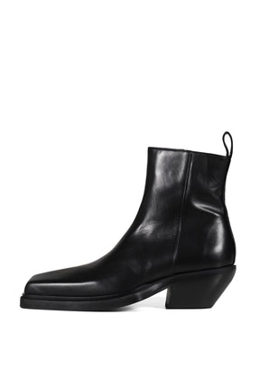 ANKLE BOOT - BLACK LEATHER / BLK 