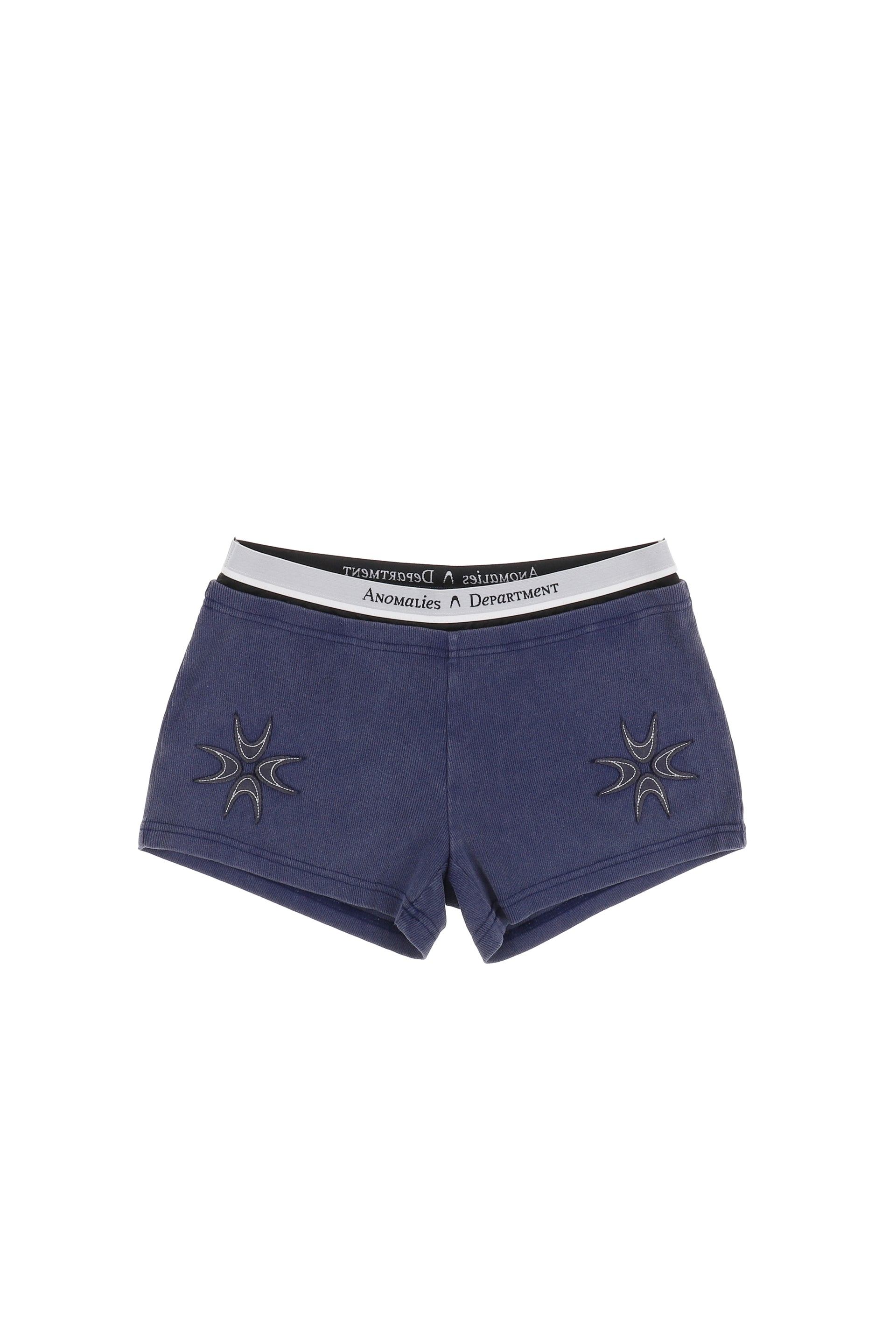 DOUBLE WAIST RETRO SPORTS SHORTS / GRAYISH BLUE