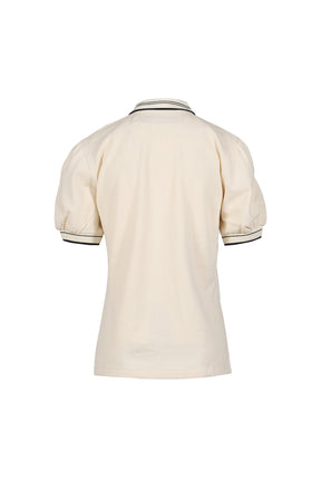 OPEN YY PUFFY PIQUE POLO / CREAM BEI