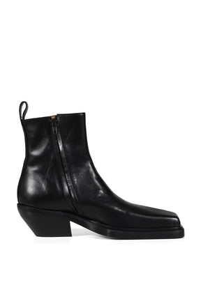 ANKLE BOOT - BLACK LEATHER / BLK 