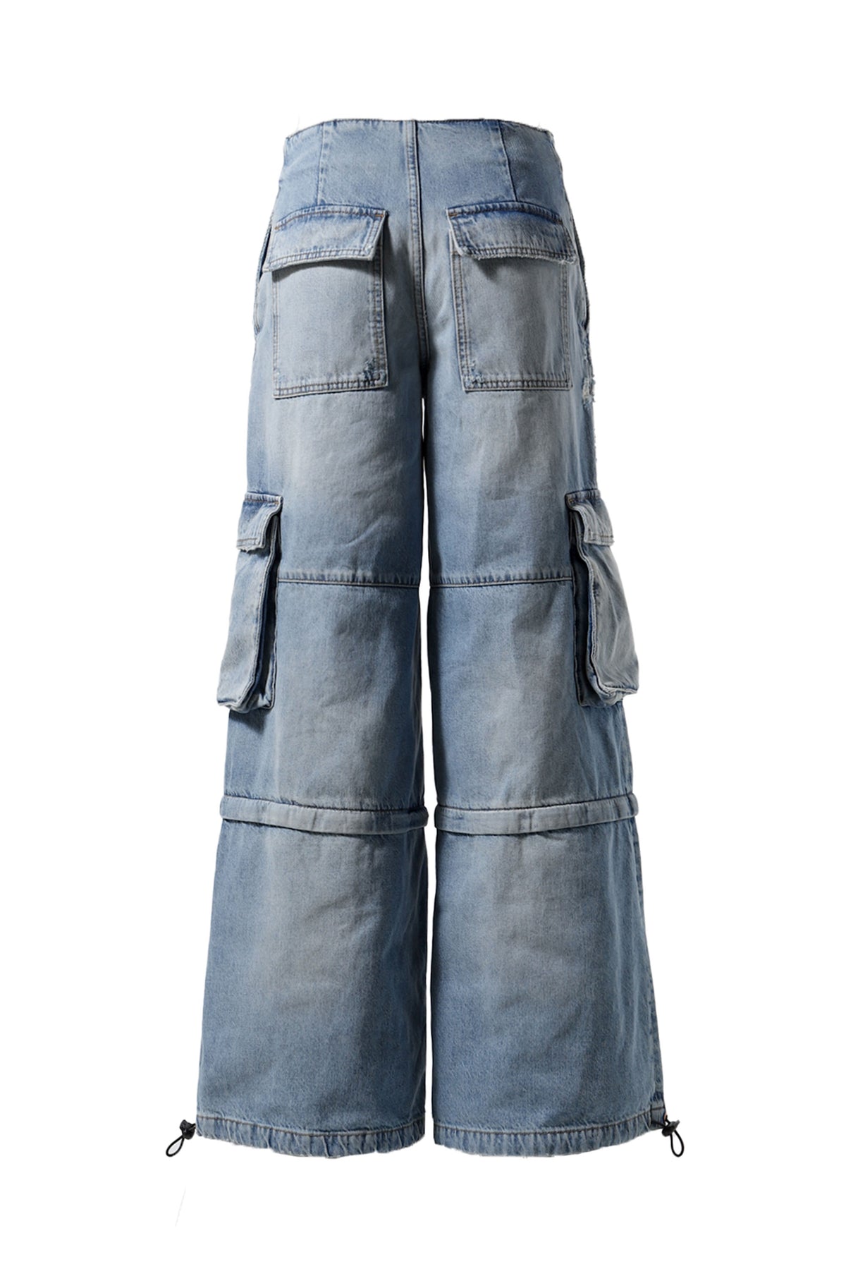 SKY WOMENS DENIM CARGO TROUSERS / SKY