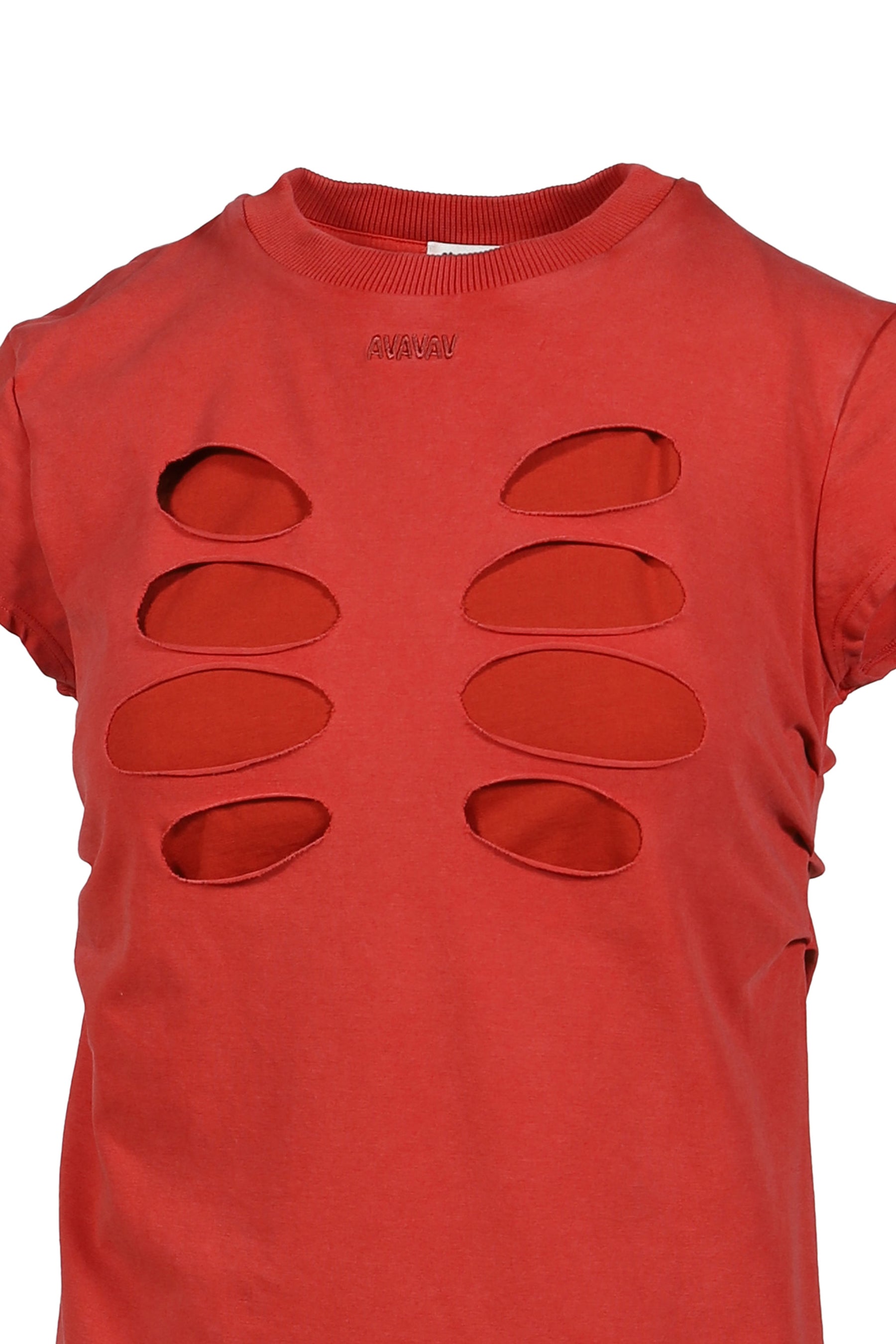 BABY T-SHIRT DOUBLE LAYER CUT-OUT / RED