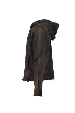 ZIPUP HOODIE SCRAP / POTASSIUM BLK