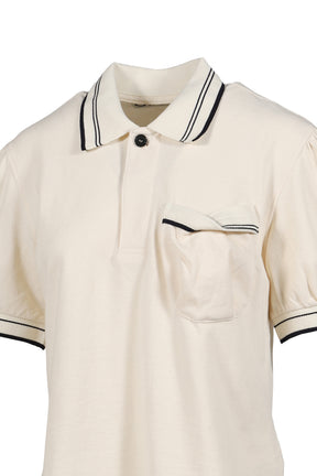 OPEN YY PUFFY PIQUE POLO / CREAM BEI