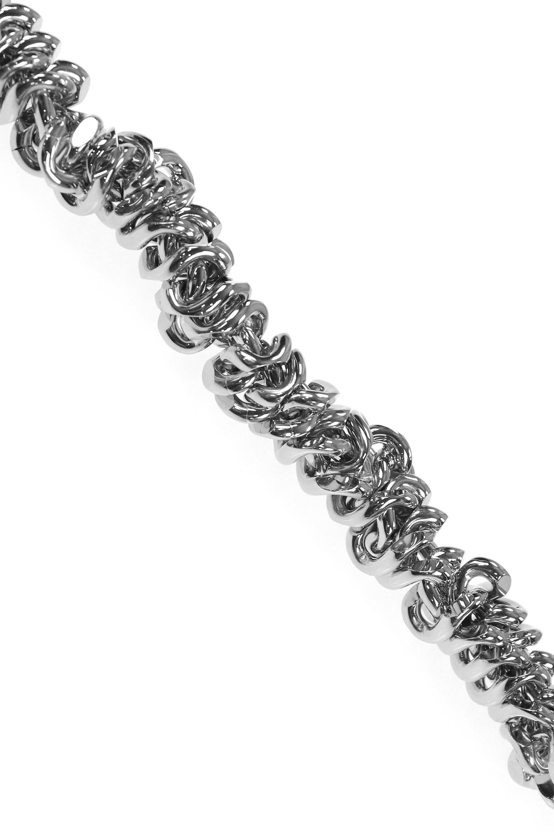 TWISTED CURB CHAIN NECKLACE / SIL