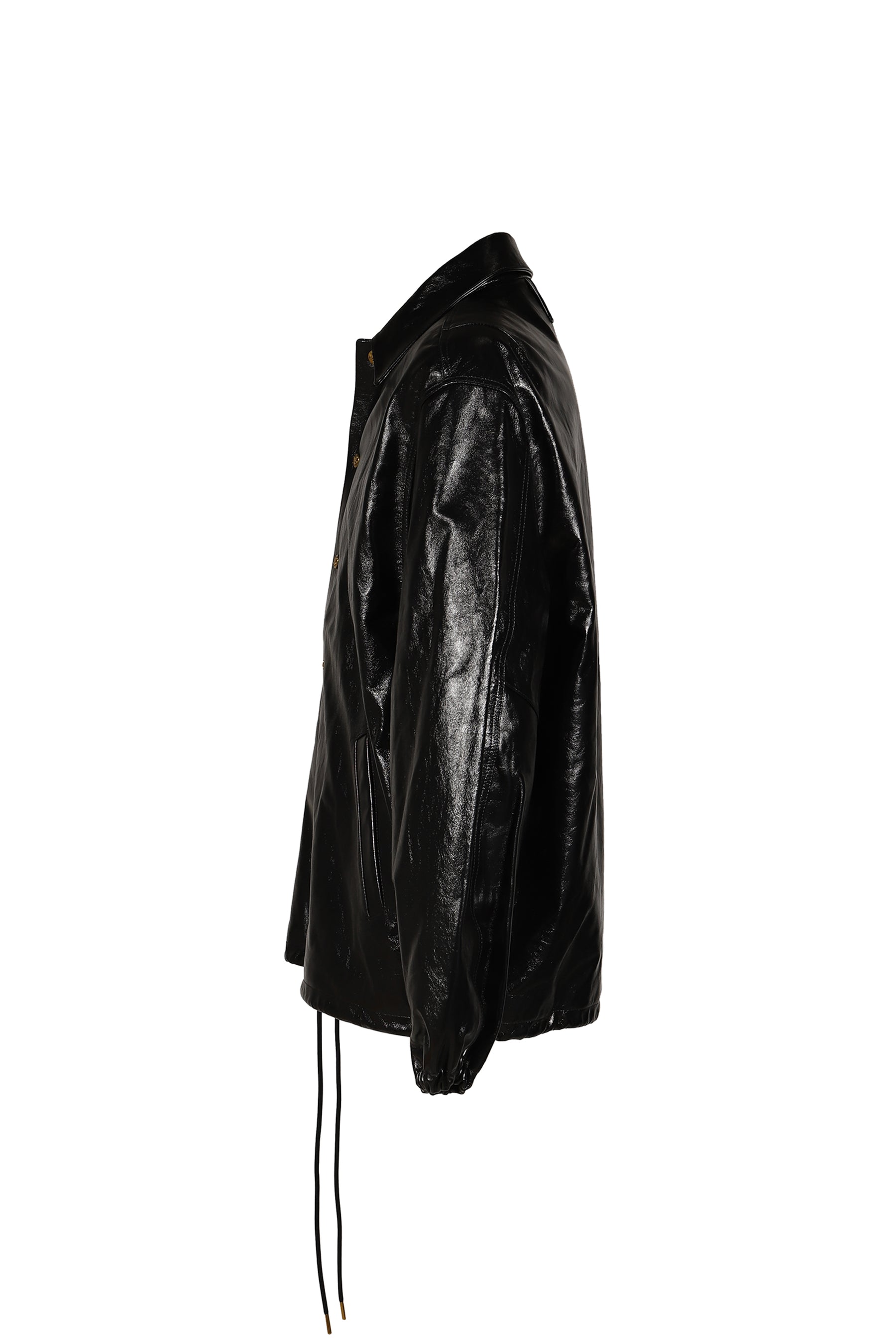 LTHR COACH JKT / BLK