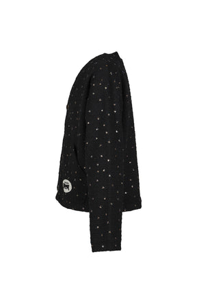 BEADED CARDIGAN / BLK