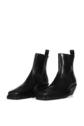 ANKLE BOOT - BLACK LEATHER / BLK 