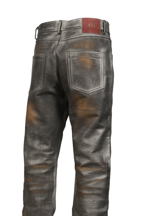 424 LEATHER FIVEPOCKET / SIL