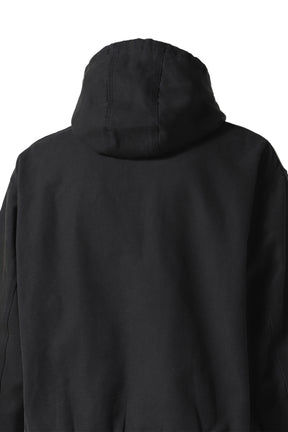 ZIPPED WORK HOODY - 11OZ COTTON OXFORD / BLK